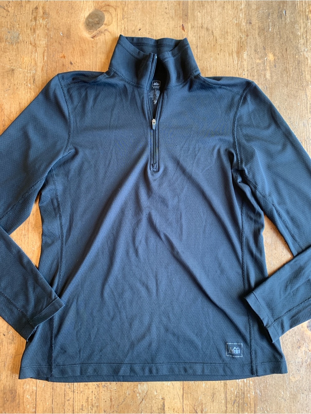 Rei Womens Black Lightweight Quarter-Zip Pullover